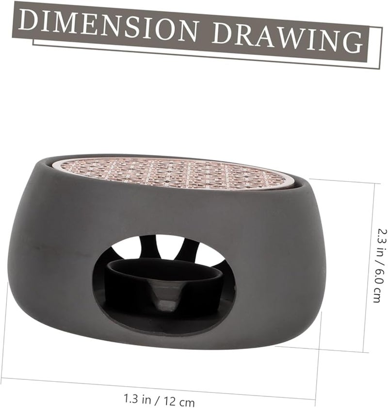 Japanese Style Ceramic Tea Warmer with Tealight Holder Portable Elegant Design for Home Office - Image 2